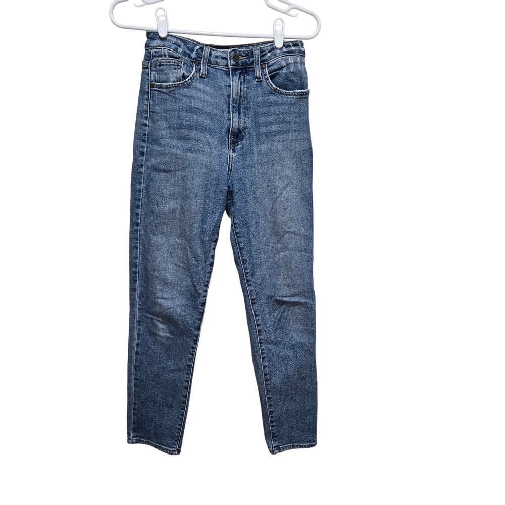 Just Black Denim Jeans Size 26 Blue Slim Straight High Rise Ankle